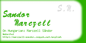 sandor marczell business card
