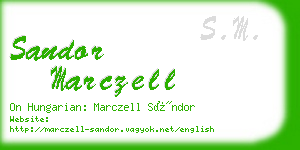 sandor marczell business card